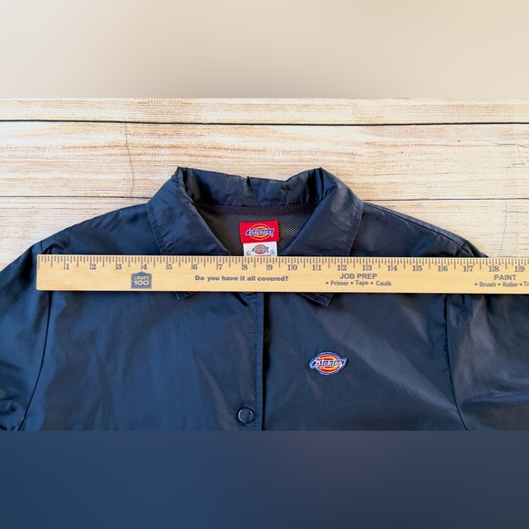 Dickies Girl Navy Blue Coach Jacket Windbreaker Snap Mesh Lined Size L - Picture 3 of 10